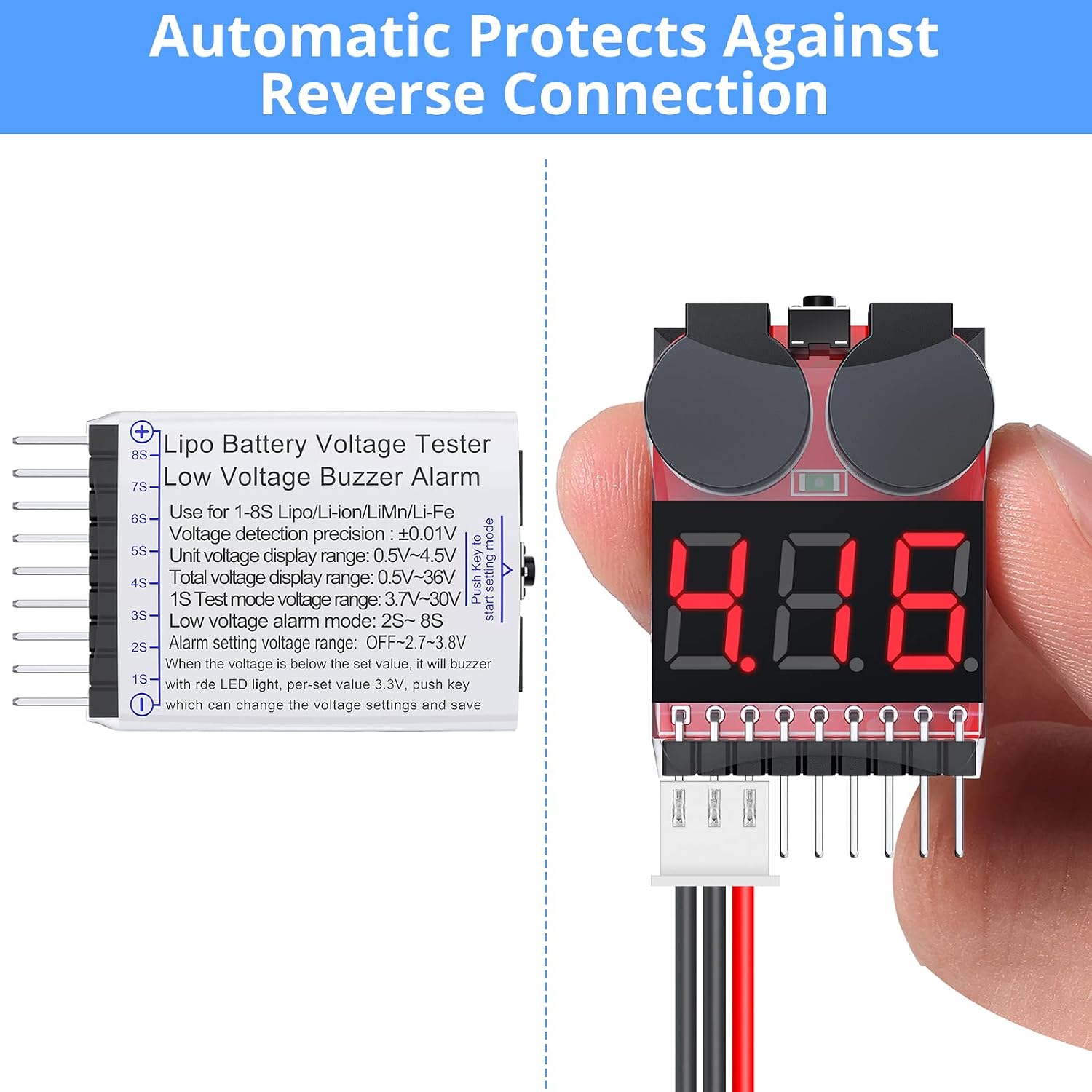 Oike 1-8S 2IN1 Lipo Battery Vo - Drone Battery Voltage Checker review and price
