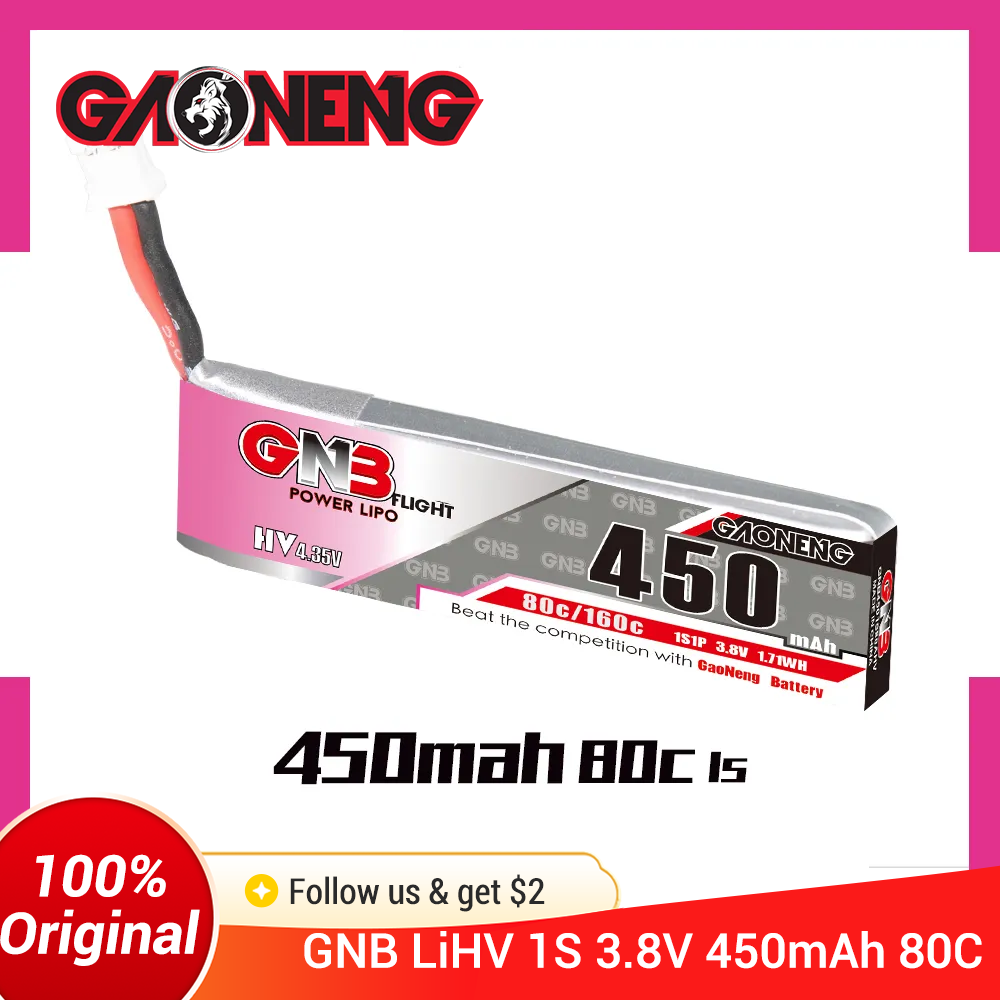 GAONENG GNB 1S 450mAh 80C/160C - Drone Battery Li-Ion review and price