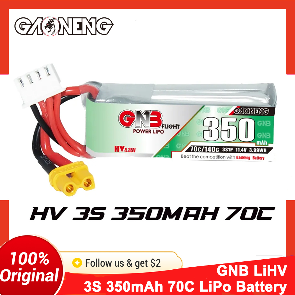 Gaoneng GNB 350mAh 3S 70C LiPo - Drone Battery Li-Ion review and price
